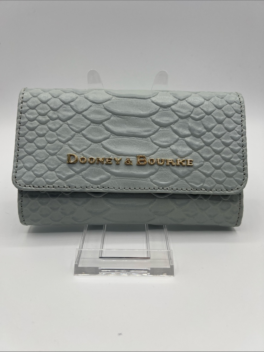 Dooney & Bourke Caldwell Collection Python Embossed Flap Wallet